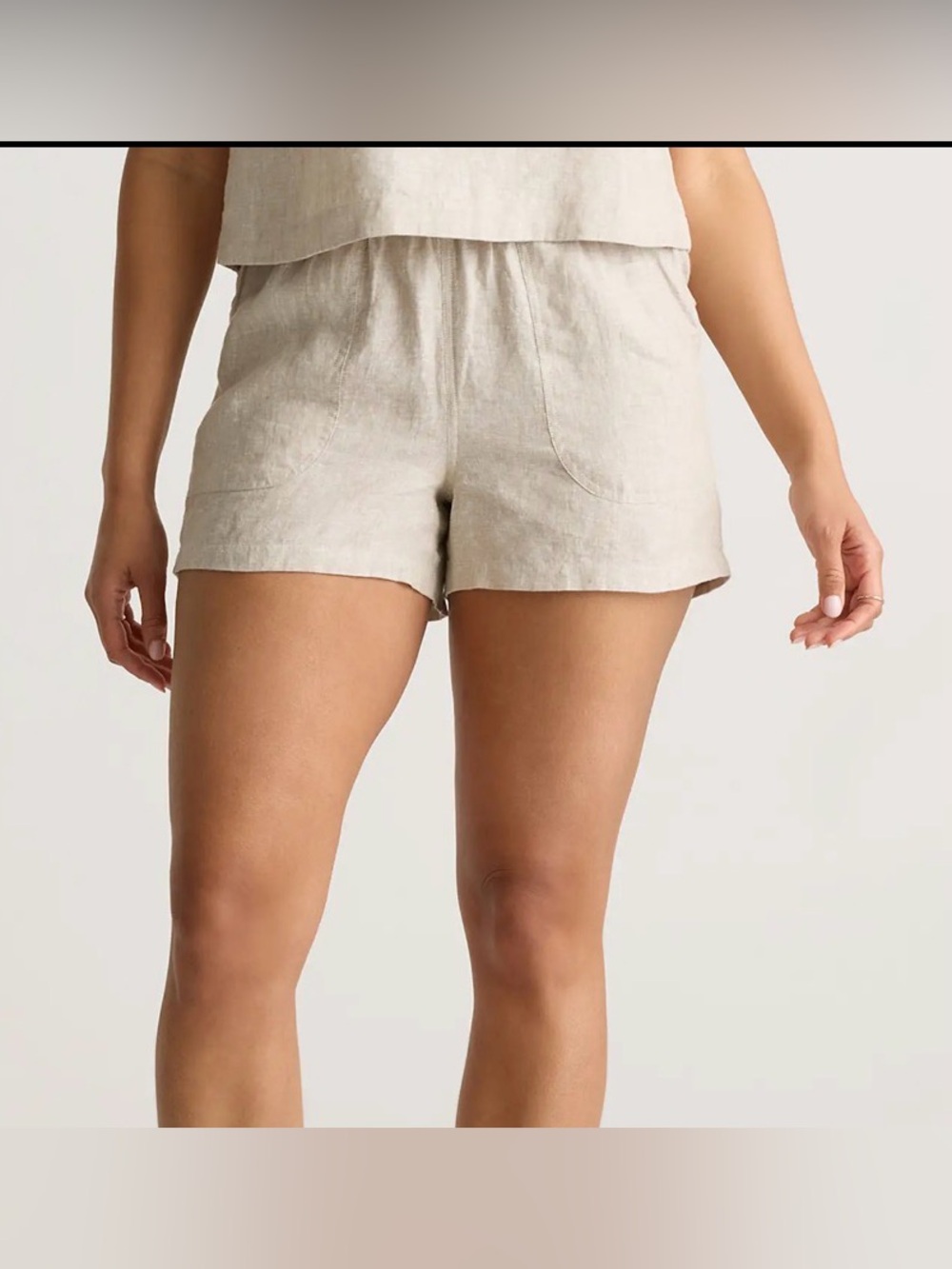 Quince European Linen Shorts in Flax